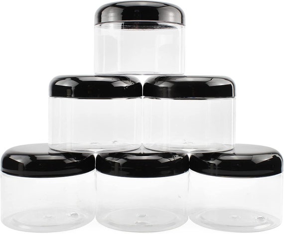 6 Clear PET 4 oz Jars Lotion, Cream, Serum, Gel, Putty, Clay, Hair,  Skincare