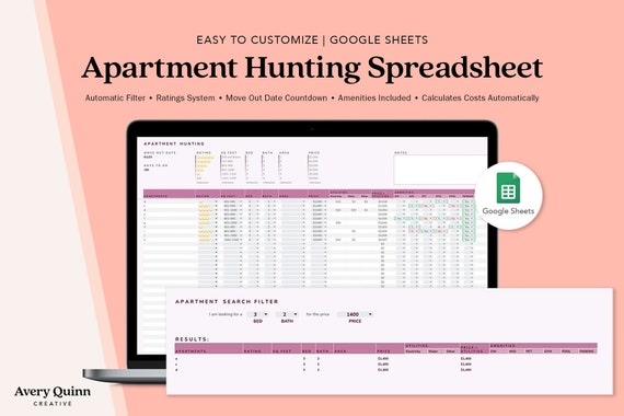 Apartment House Hunting Spreadsheet