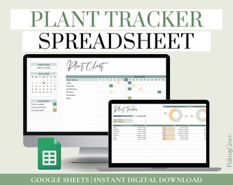 Google Sheets Houseplant Tracker, Plant Tracker Spreadsheet, Digital Plant Care Planner and Tracker, Indoor Plant Tracker Spreadsheet