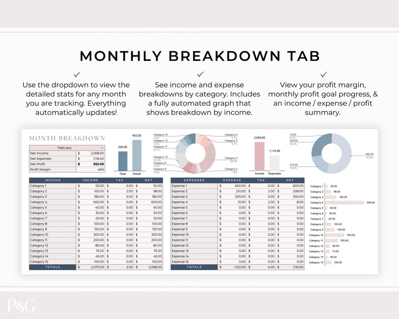 Small Business Bookkeeping Template for Google Sheets, Easy Business ...