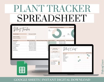 Plant Tracker Google Sheet, Digital Plant Care Planner, Online Houseplant Journal, Indoor Plant Care Tracker Spreadsheet, Plant Watering