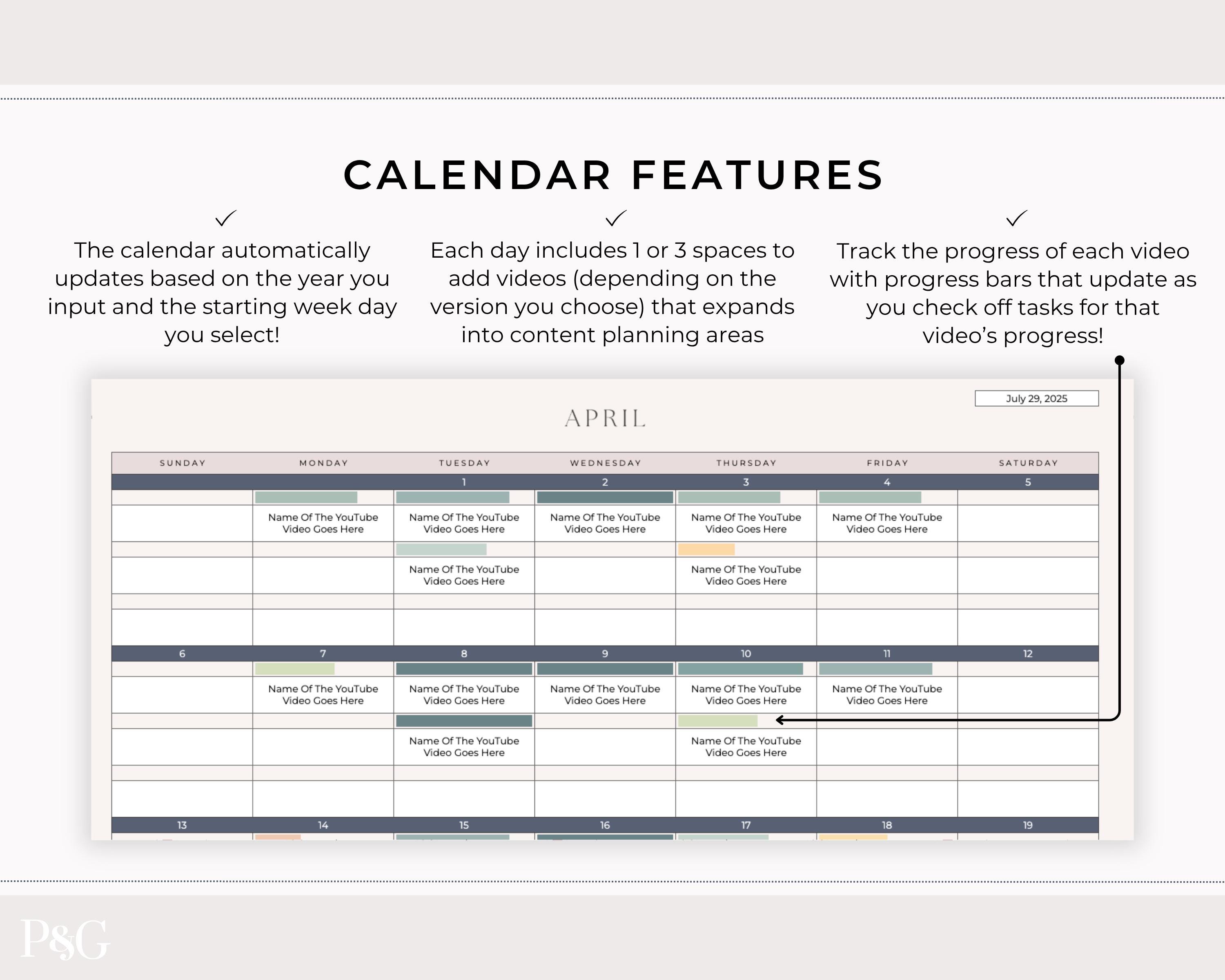 Youtube Planner Spreadsheet Template, Digital Youtube Content Planner ...