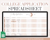 College Application Tracker Spreadsheet, Google Sheets College Application Planner, College Planner, Digital College Application Spreadsheet