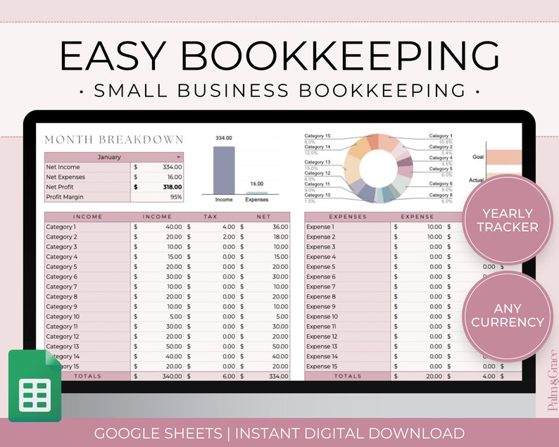 Small business bookkeeping spreadsheet