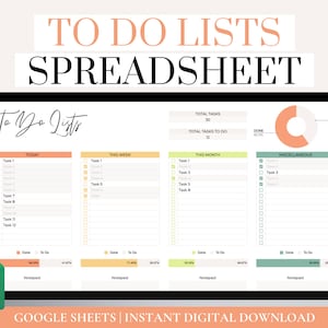 Digital to do list Google Sheets