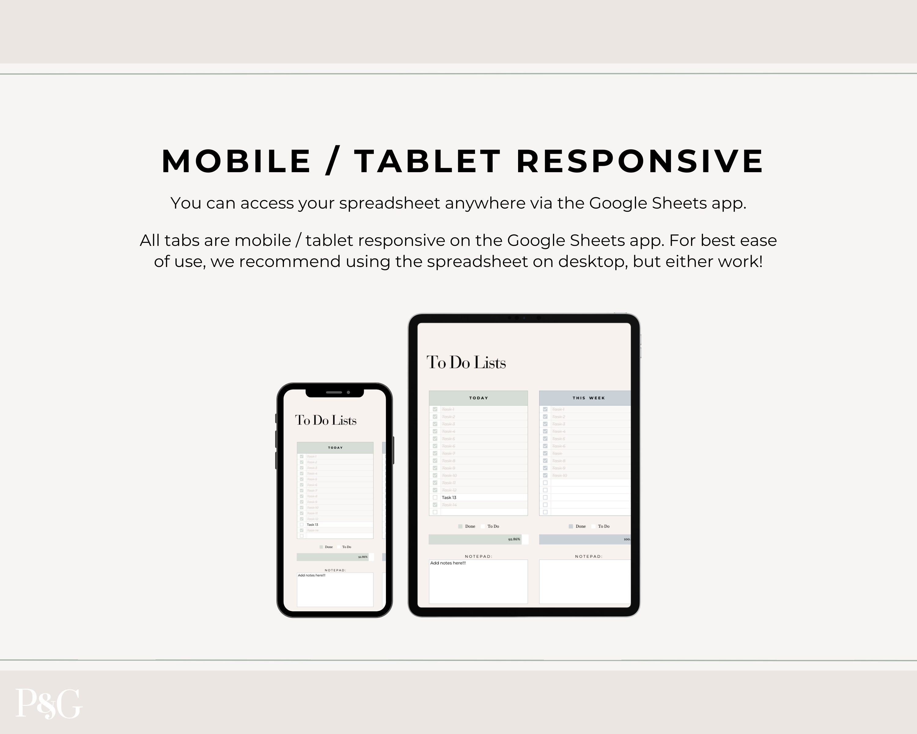 To Do List Template for Google Sheets, Digital to Do List Spreadsheet ...