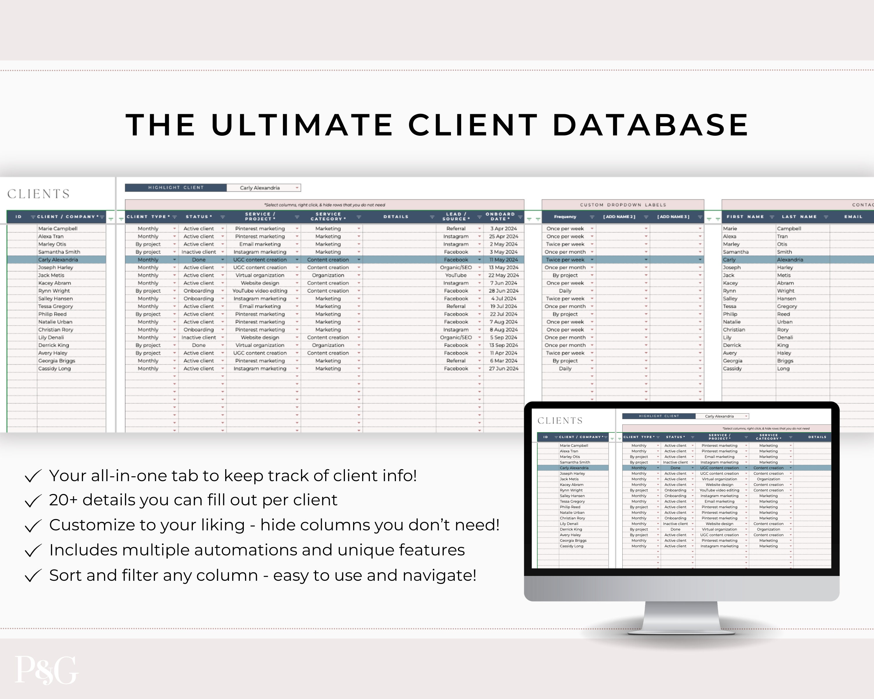 Invoice Tracker for Google Sheets, Invoice Tracker Template Spreadsheet ...