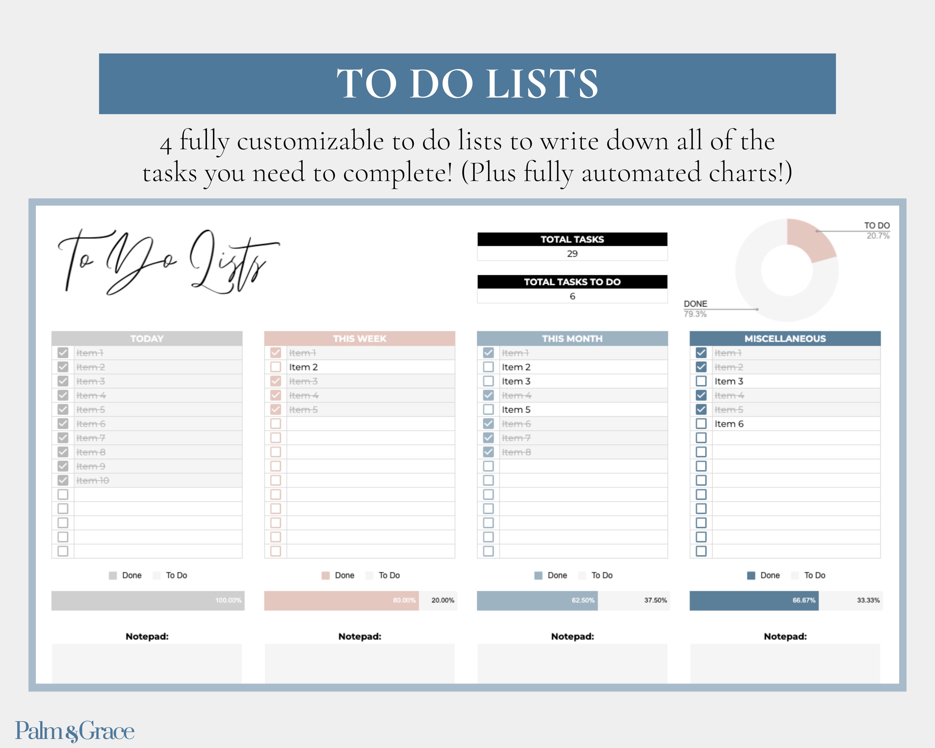 Blog Planner Google Sheets, Blog Spreadsheet, Digital Blog Content ...