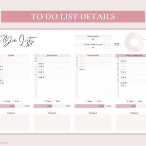 Google Sheets to Do List Template, Minimal to Do List Digital, Neutral ...