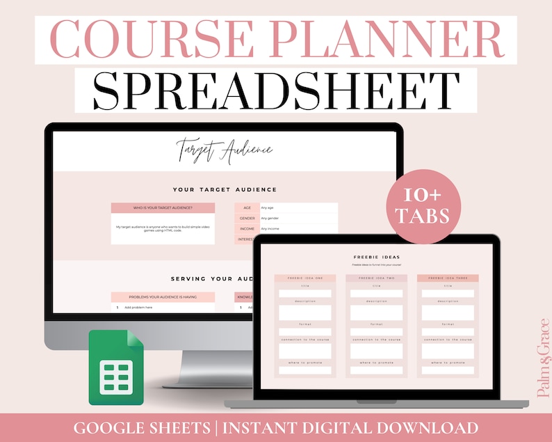 Online course planner template