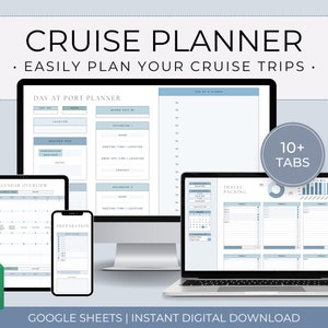 Digital Cruise Planner Spreadsheet, Cruise Packing List, Cruise Itinerary Planner, Cruise Organizer, Cruise Planning Template,Travel Planner