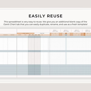 Gantt Chart Google Sheets Template, Automated Project Timeline, Project Management Spreadsheet, Business Task Tracker Spreadsheet Template image 8