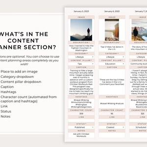 Social Media Content Calendar Google Sheets, Digital Content Planner ...