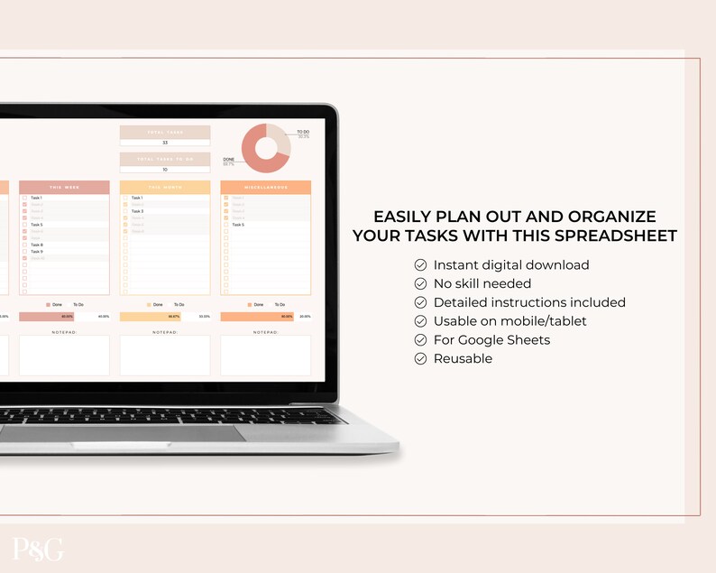 Digital to Do List Google Sheets, Editable to Do List Spreadsheet, Task ...