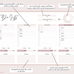 Google Sheets to Do List Template, Minimal to Do List Digital, Neutral ...