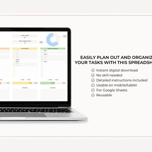 Digital to Do List Google Sheets, to Do List Spreadsheet Template, Task ...