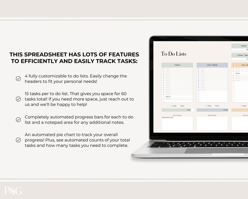 To Do List Template for Google Sheets, Digital to Do List Spreadsheet ...