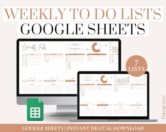 Digital Weekly To Do List Planner, Weekly To Do List Google Sheets, Daily To Do List Editable, Weekly Task Tracker Template, Task Planner