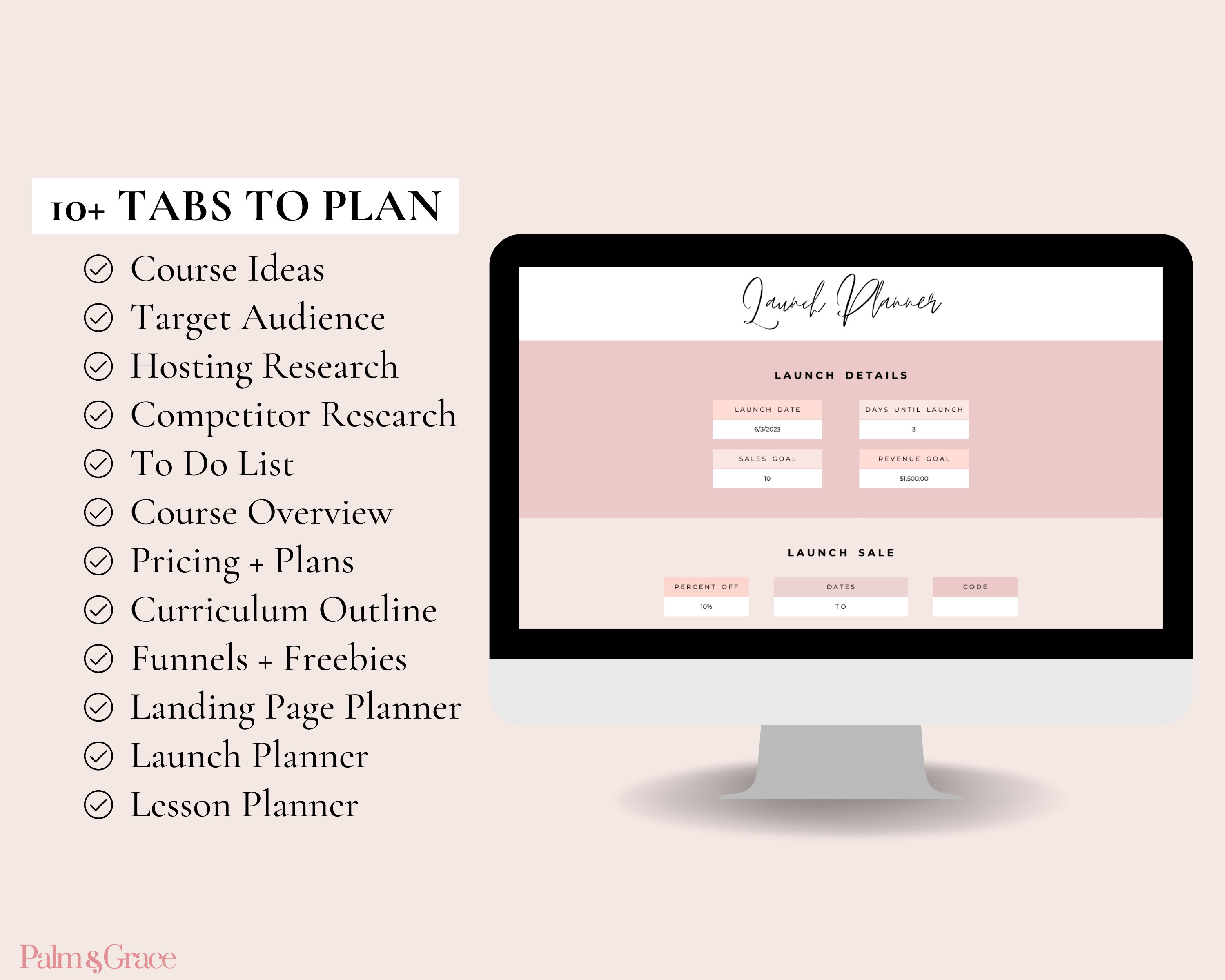 Online Course Planner, Digital Course Planning Template for Content ...
