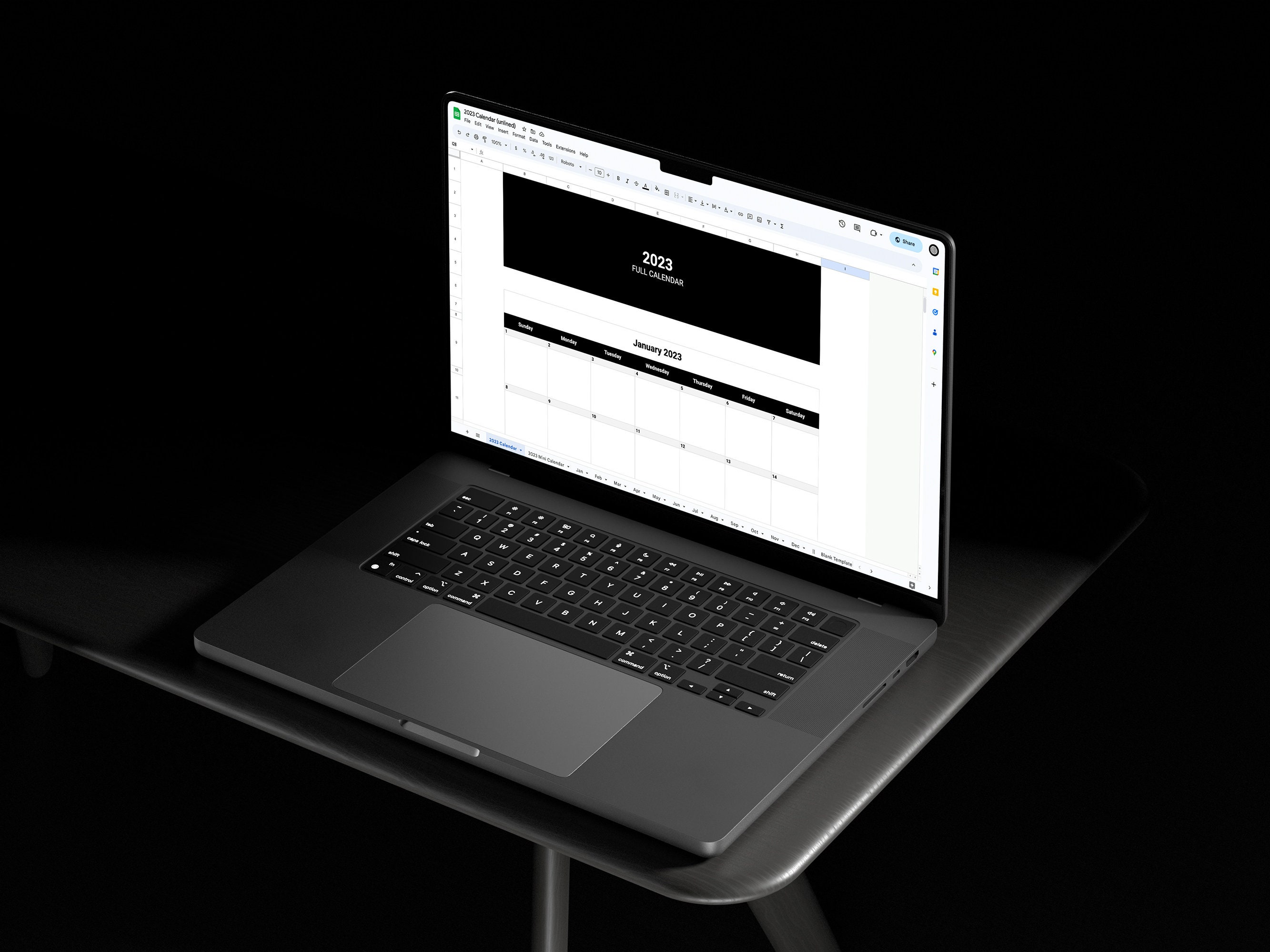 GOOGLE SHEETS CALENDAR TEMPLATE 2023 FREE visual data 7