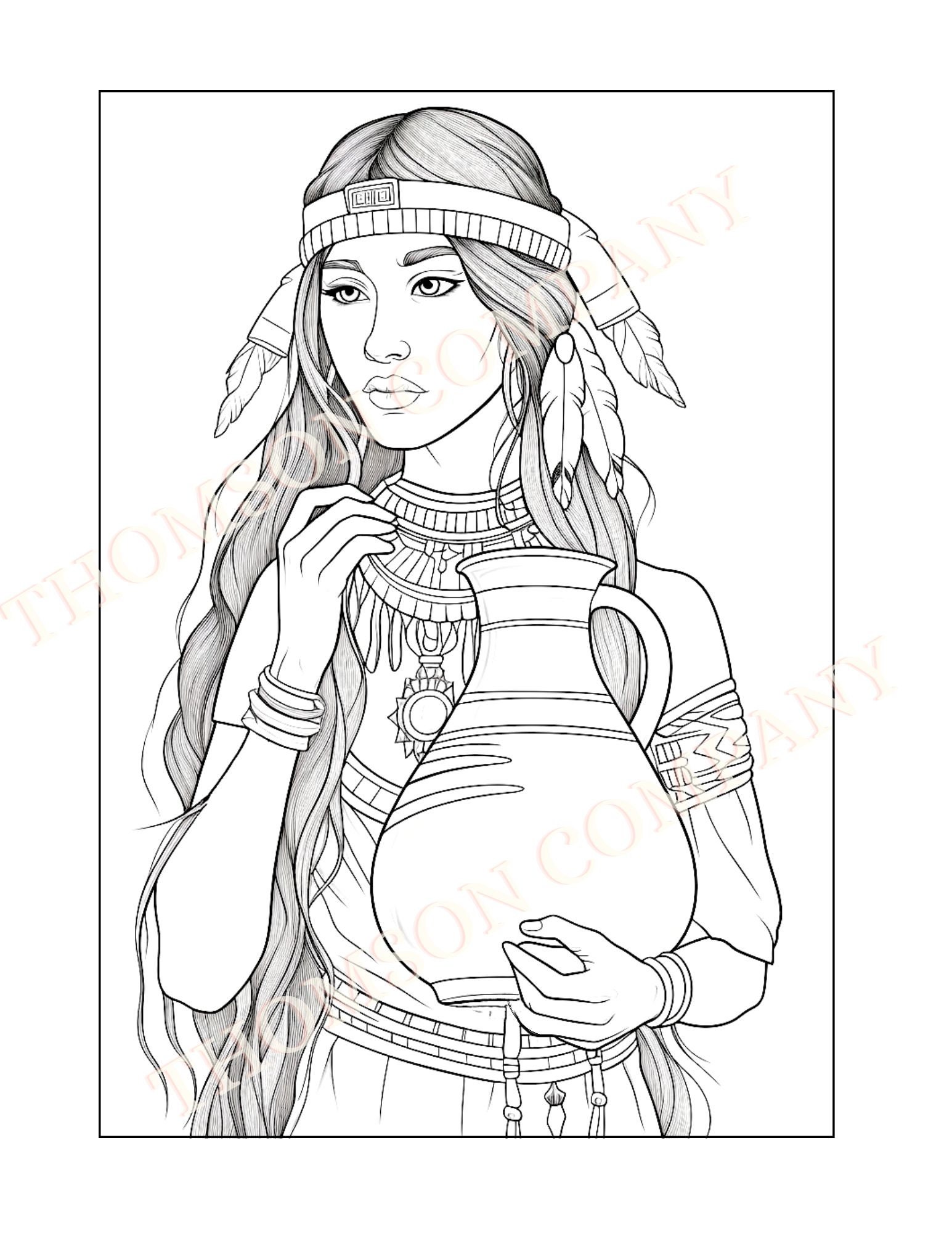 58 Grayscale the Ultimate Native American Adult Coloring Pages ...
