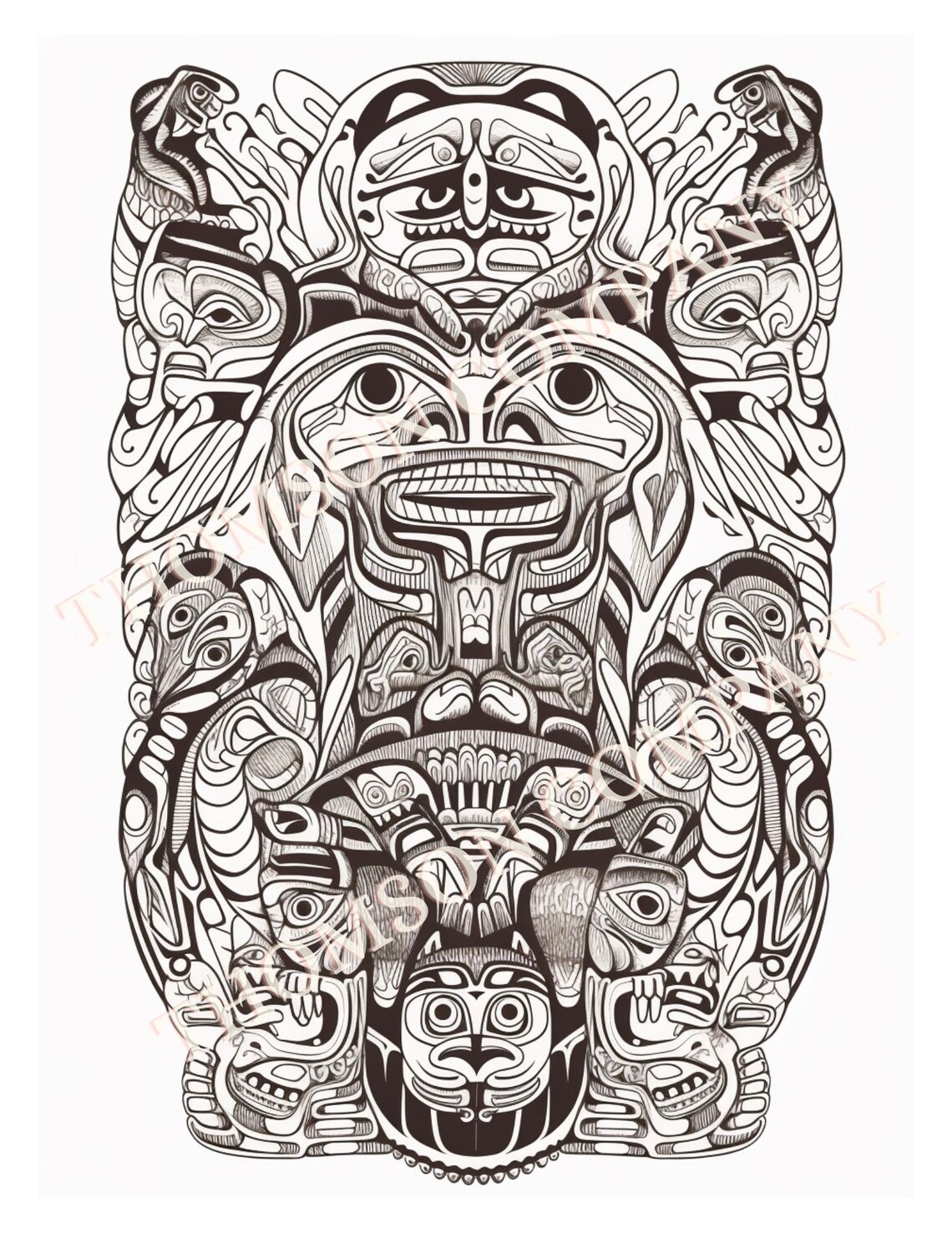 10 Intricate Native American Totem Pole Coloring Pages to De-stress and ...