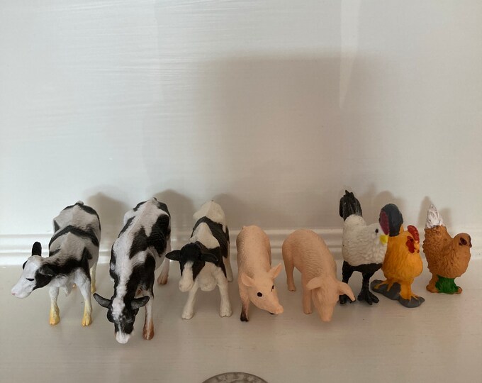 Farm Animals Fairy Garden Set Miniature Farm Animals Craft Etsy