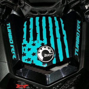 Can Am Maverick X Hood Decal American Flag (Multiple Colors)