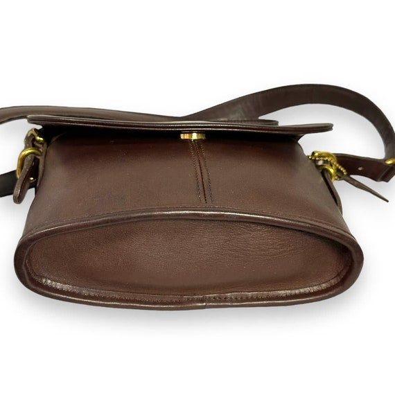Vintage Coach Equestrian Brown Leather Crossbody Bag … Gem