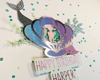 Under the Sea Shaker Cake Topper - Nome personalizzato
