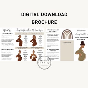 Folleto de beneficios de la acupuntura para el EMBARAZO y el POSPARTO