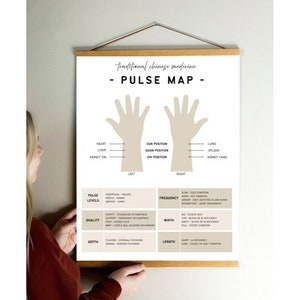 TCM Pulse Map Poster, Akupunktur Poster