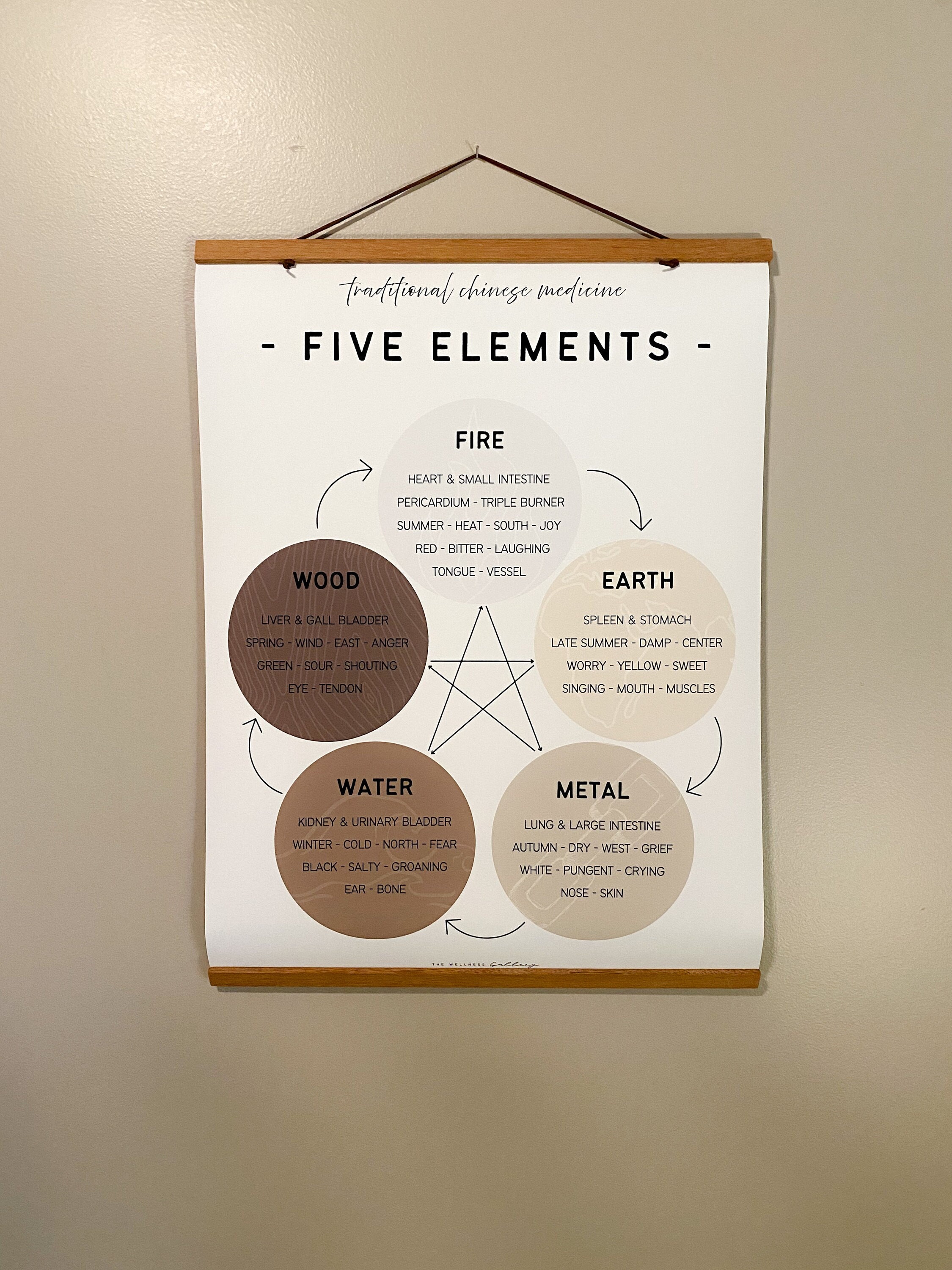 TCM Five Element Poster, Acupuncture Poster - Etsy