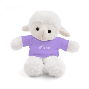 Perfect for your little one Stuffed Animals Lamb, Lion, Bear, Panda, Bunny Tiger with Tee, gift for any occasion, soft, cuddly