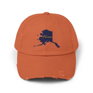Casquette effet vieilli Alaska Map Home - Un confort élégant pour chaque aventure, Casquette unisexe effet vieilli