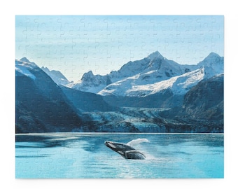 Whale and mountain scene Puzzle (120, 252, 500-Piece)