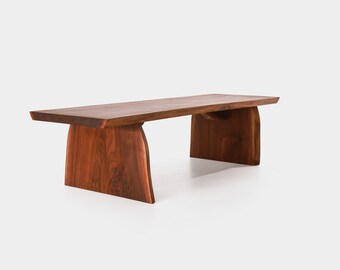 Live Edge Black Walnut Coffee Table l Single Slab Wood #3