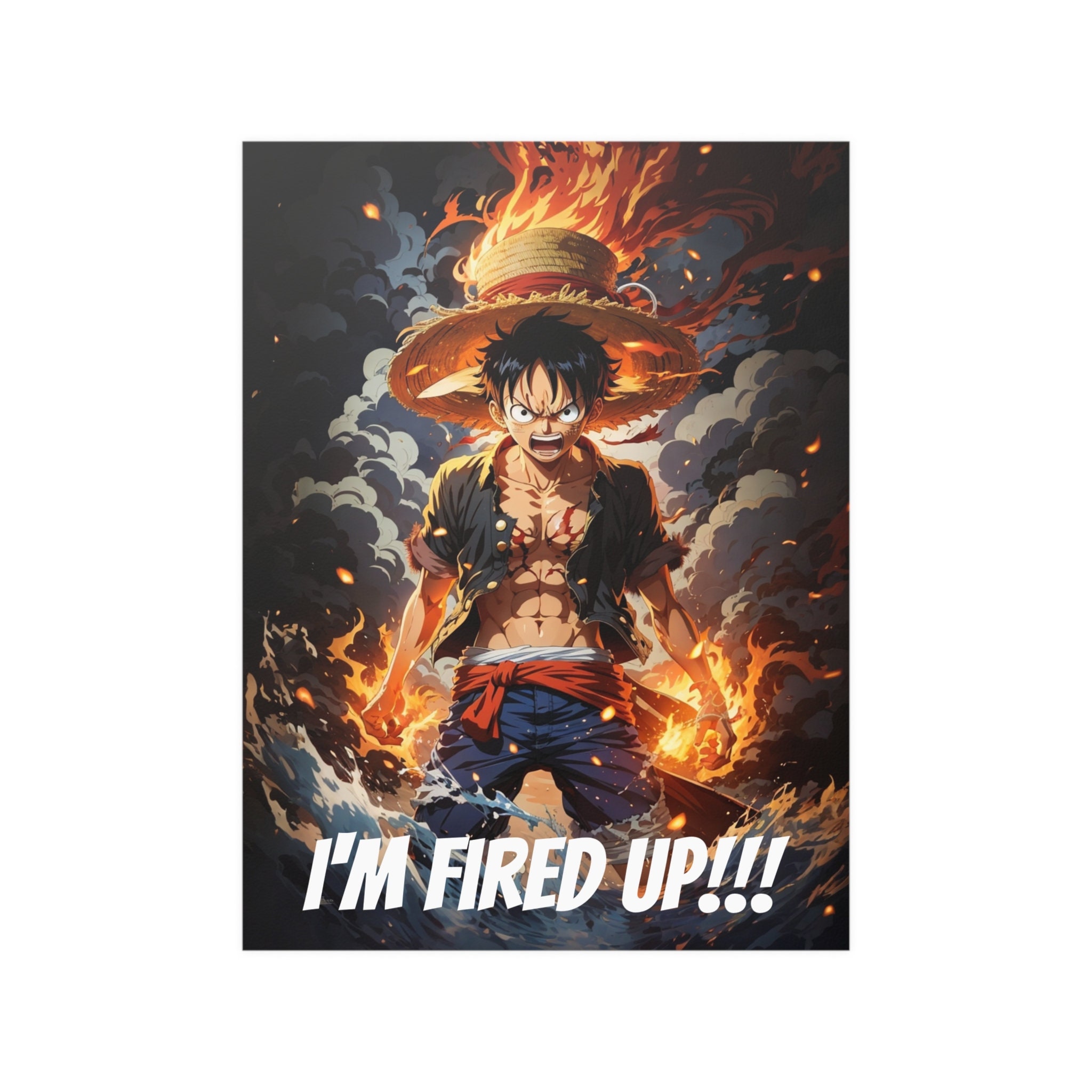 One Piece Monkey D Luffy Gear 5 Anime Canvas Manga Poster Print Wall Art