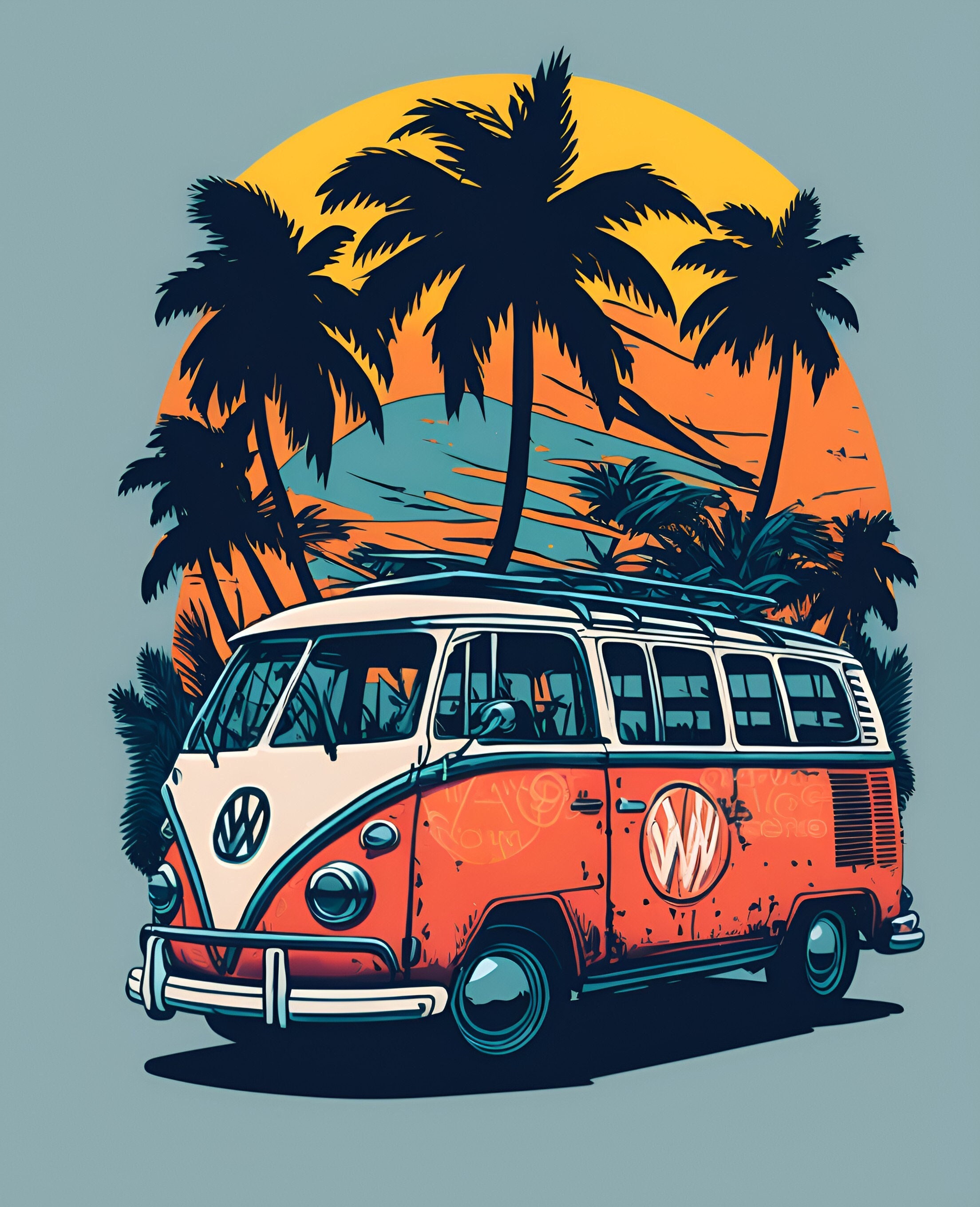 VW combi silhouette