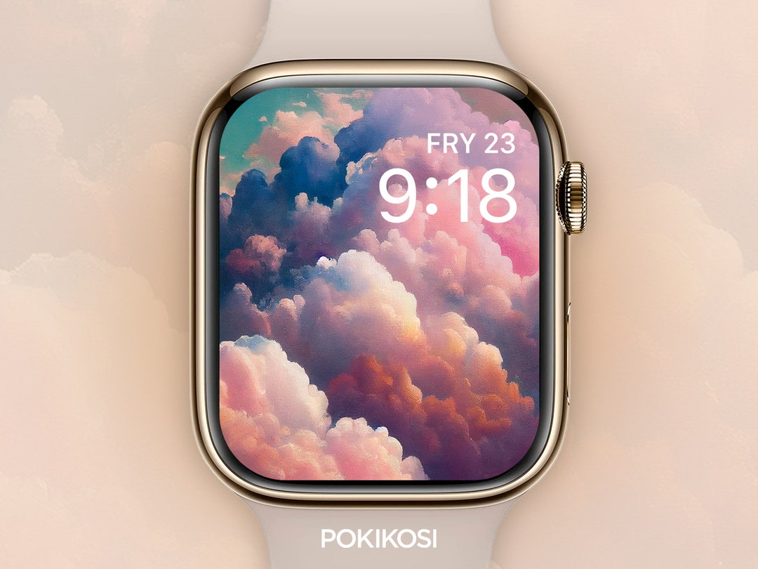 Clouds Ed.2 / Apple Watch Faces Background, Smartwatch Background, Oil