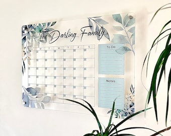 Family Planner | Dry Erase Calendar | Acrylic Calendar | Personalized Acrylic Wall Calendar | FREE Marker | FREE SHIPPING S-8