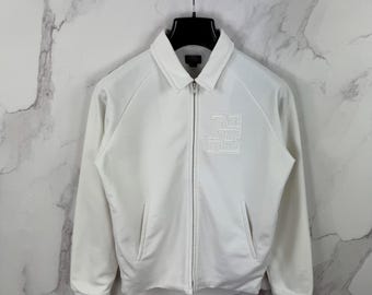 Acne Jeans Zip-Up Track Jacket Embroidered Acne Logo Size S Minimalist & Stylish Outerwear
