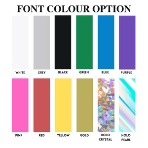 Font Colour Options