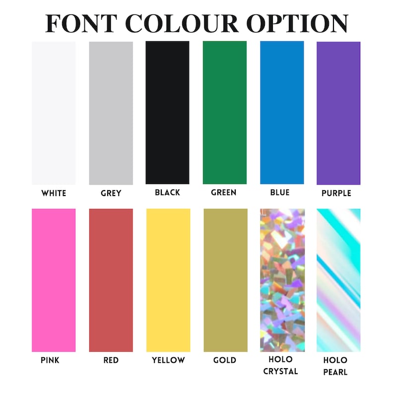 Font Colour Options