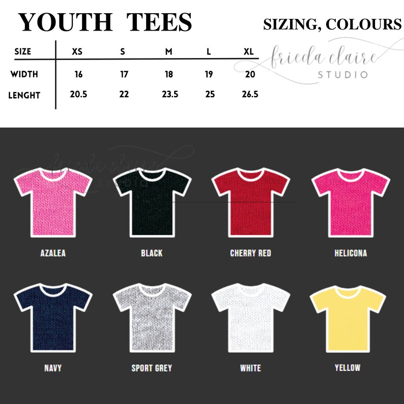 Youth, Kid Tees Options