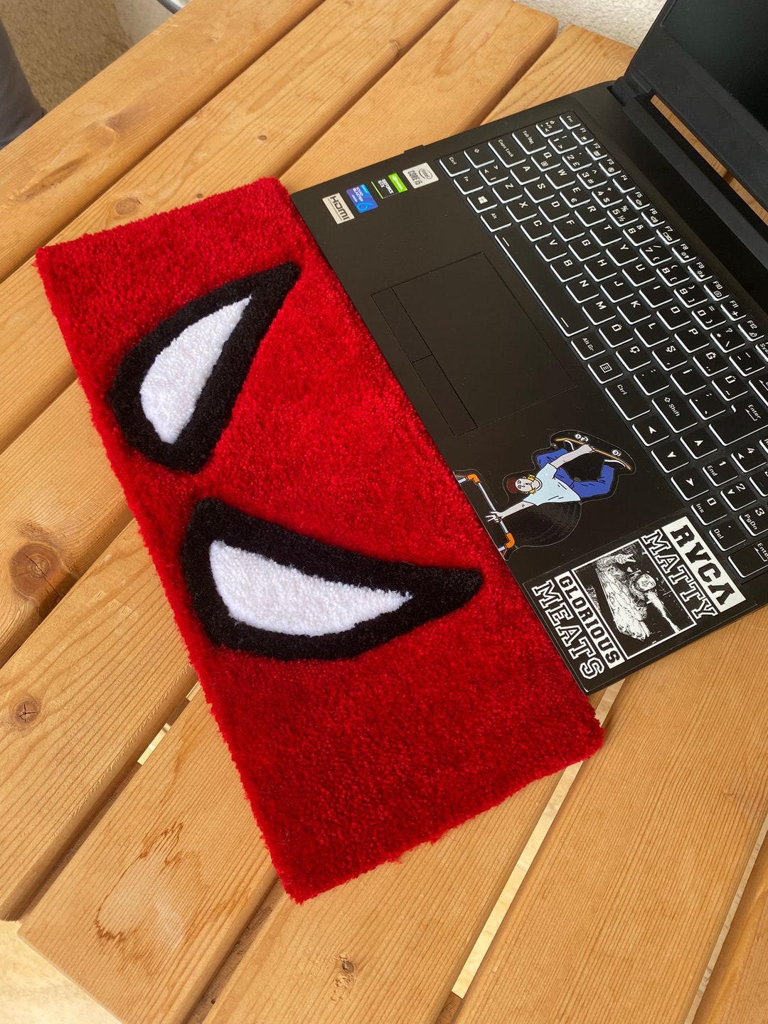 Spiderman Keyboard Rug Tufting Rug Carpet Game Room Decor Handmade ...