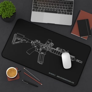 12&quot; x 22&quot; M4 Block 2 Rifle Desk Mat