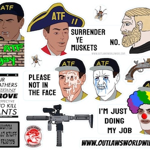 BIG ASS ATF sticker sheet (14 stickers!)