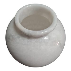 Maceta de mármol blanco cebra – Maceta artesanal de piedra natural, elegante decoración para el hogar y la mesa, lujoso detalle hecho a mano