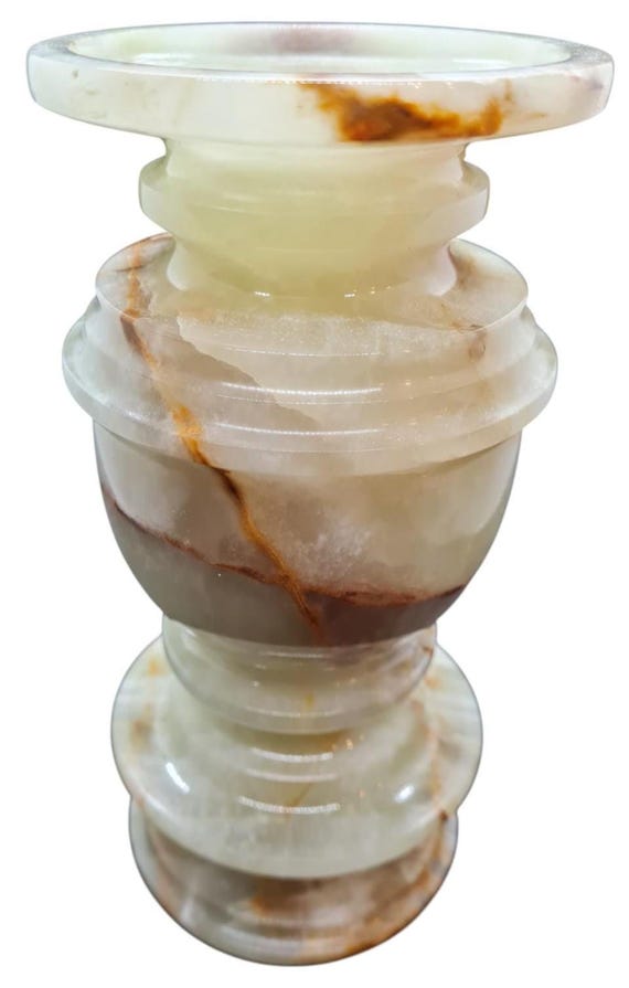 オニキス　大理石　キャンドルホルダー　ビンテージ Vintage Onyx Marble Candle Holder - Mid Century Italian - Etsy 日本